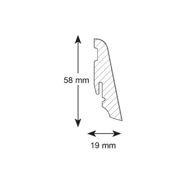 Sockelleiste Eiche Oxford wasserresistent 19/58 – Bild 2